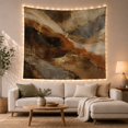 thumbnail image 1 of Abstract Flowing Earth Tones Art on Cream Background, Warm Abstract for Art Lovers, Modern Wall Decor, Housewarming Gift, Tapestry Wall Hanging for Living Room and Bedroom, 1 of 7