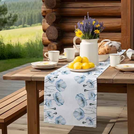 Abstract Flowing Marble Fluid Art Table Runner 13x70in Non-Slip Cotton Linen Table Runners, Green Gold Lines Dresser Scarves TableRunner for Dinner Kitchen Dining Wedding Party