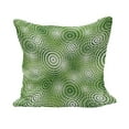 thumbnail image 1 of Abstract Fluffy Throw Pillow Cushion Cover, Circular Round Shaped Inner Geometric Eco Wavelength Illustration, Decorative Square Accent Pillow Case, 40" x 40", Hunter Green White, by Ambesonne, 1 of 5