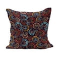 thumbnail image 1 of Abstract Fluffy Throw Pillow Cushion Cover, Circular Spiral Oval Geometric Round with Swirls Retro Graphic, Decorative Square Accent Pillow Case, 28" x 28", Multicolor, by Ambesonne, 1 of 5