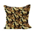 thumbnail image 1 of Abstract Fluffy Throw Pillow Cushion Cover, Cubes and Blocks Form Abstract Style Geometric Digital Graphic Art Pattern, Decorative Square Pillow Case, 18" x 18", Black Yellow Brown, by Ambesonne, 1 of 5