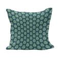 thumbnail image 1 of Abstract Fluffy Throw Pillow Cushion Cover, Fractal Triangles Circular Shapes Retro Style Geometrical Tile, Rectangle Accent Pillow Case, 36" x 16", Blue Teal Pale Green, by Ambesonne, 1 of 5