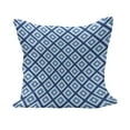 thumbnail image 1 of Abstract Fluffy Throw Pillow Cushion Cover, Geometric Diamond Shaped Internal Squares Minimalist Design, Decorative Square Accent Pillow Case, 16" x 16", Navy Sky Blue White, by Ambesonne, 1 of 5