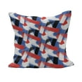 thumbnail image 1 of Abstract Fluffy Throw Pillow Cushion Cover, Geometric Grunge Bold Stripes with Brushstrokes Motif, Decorative Square Accent Pillow Case, 18" x 18", Violet Blue White, by Ambesonne, 1 of 5