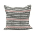 thumbnail image 1 of Abstract Fluffy Throw Pillow Cushion Cover, Hand Drawn Short Vertical Lines Retro Horizontal Stripes Hipster Doodle, Rectangle Accent Pillow Case, 26" x 16", Black Coral White, by Ambesonne, 1 of 5