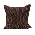 thumbnail image 1 of Abstract Fluffy Throw Pillow Cushion Cover, Old Fashioned Retro Polka Dots Motif Feminine Fashion Repeating Rounds Print, Decorative Square Accent Pillow Case, 16" x 16", Brown Beige, by Ambesonne, 1 of 5