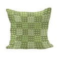 thumbnail image 1 of Abstract Fluffy Throw Pillow Cushion Cover, Polka Dots and Checkered Pattern Textured Patchwork Simplistic Art, Decorative Square Accent Pillow Case, 18" x 18", Lime and Pale Green, by Ambesonne, 1 of 5