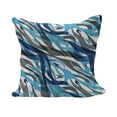 thumbnail image 1 of Abstract Fluffy Throw Pillow Cushion Cover, Surreal Expressionism Inspired Image Modern Art Stripes Swirls Waves Trippy, Decorative Square Accent Pillow Case, 28" x 28", Grey Blue White, by Ambesonne, 1 of 5