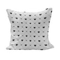 thumbnail image 1 of Abstract Fluffy Throw Pillow Cushion Cover, Traditional Symbolic Form Crown Power and Victory Sign in Illustration, Decorative Square Accent Pillow Case, 28" x 28", Black White, by Ambesonne, 1 of 5