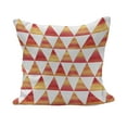 thumbnail image 1 of Abstract Fluffy Throw Pillow Cushion Cover, Triangle Geometric Forms in Watercolors Style Paintbrush Effects Art Picture, Decorative Square Accent Pillow Case, 36" x 36", Orange Scarlet, by Ambesonne, 1 of 5