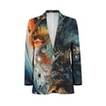 thumbnail image 1 of Abstract Fluid Art Mens Suits Shawl Collar Slim Fit Suit Mens Groom Jacket Tuxedos for Wedding Dress Evening, 1 of 5