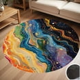 thumbnail image 1 of Abstract Fluid Art Round Carpet Living Room Bedroom Home Decoration Coffee Table Mat Lounge Rug Chair Mats, 1 of 5