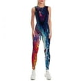 thumbnail image 1 of Abstract Fluid Art Women's One Piece Yoga Jumpsuits Leggings Playsuit Gym Suit Fitness Running Athletic Clothes Gym Wear Set, 1 of 6