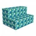 thumbnail image 1 of Abstract Foldable Mattress, Quirky Doodle Shapes Lines, 74.8" x 35.4", Sea Blue Apple Green, by Ambesonne, 1 of 6