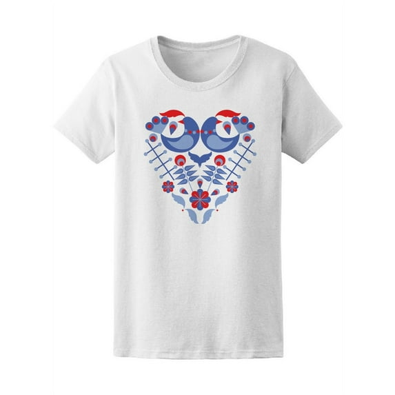 Abstract Folk Style Pattern Heart Tee Women's -Image by Shutterstock
