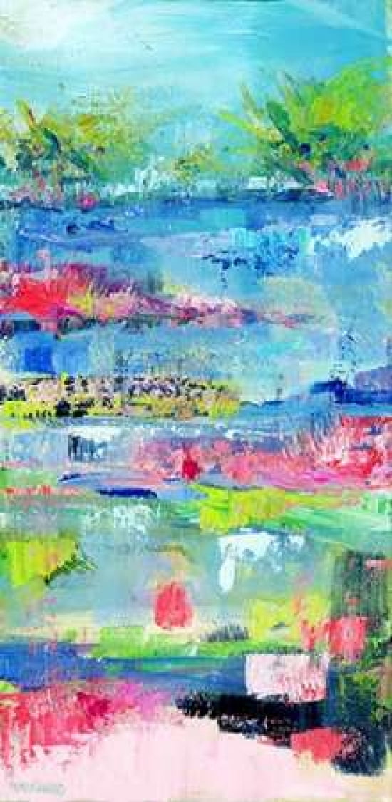 Abstract Folly Marsh Canvas Art - Pamela J Wingard (10 x 20)