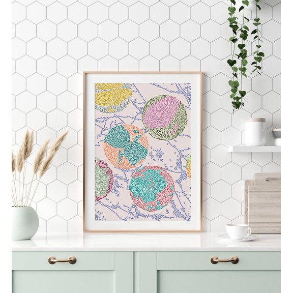 Abstract Food Art Poster, Colorful Kitchen Art Poster, Gifts For Bakers, Baking Art Poster, Gifts For Bakers, Kitchen And Dining Wall Decor Home Decor, 12x18 UNFRAMED