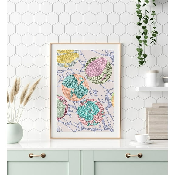 Abstract Food Art Print, Colorful Kitchen Art Print, Gifts for Bakers, Baking Art Print, Gifts for Bakers, Kitchen and Dining Wall Decor Poster, Unframed Poster Size 8x12