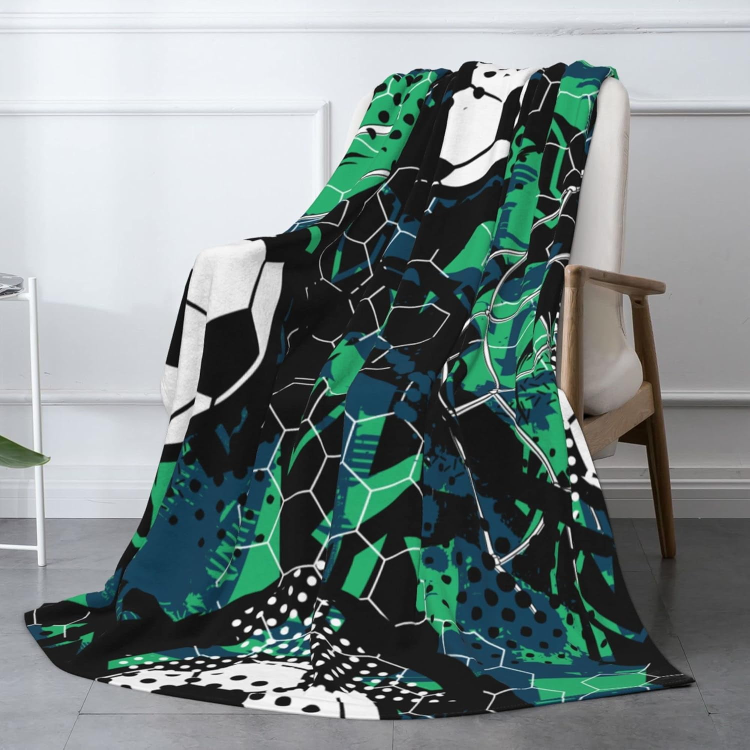 Abstract Football Blanket for Couch Bed Throw Blanket, Aesthetic