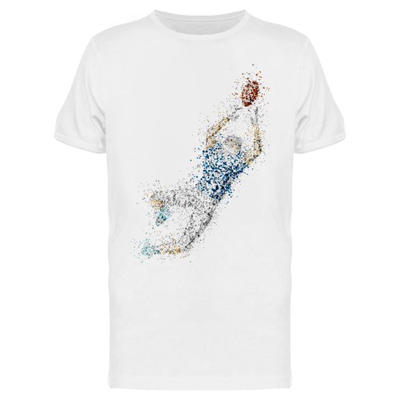 Abstract Football Player Jumping T-Shirt Men -Image by Shutterstock, Male x-Large