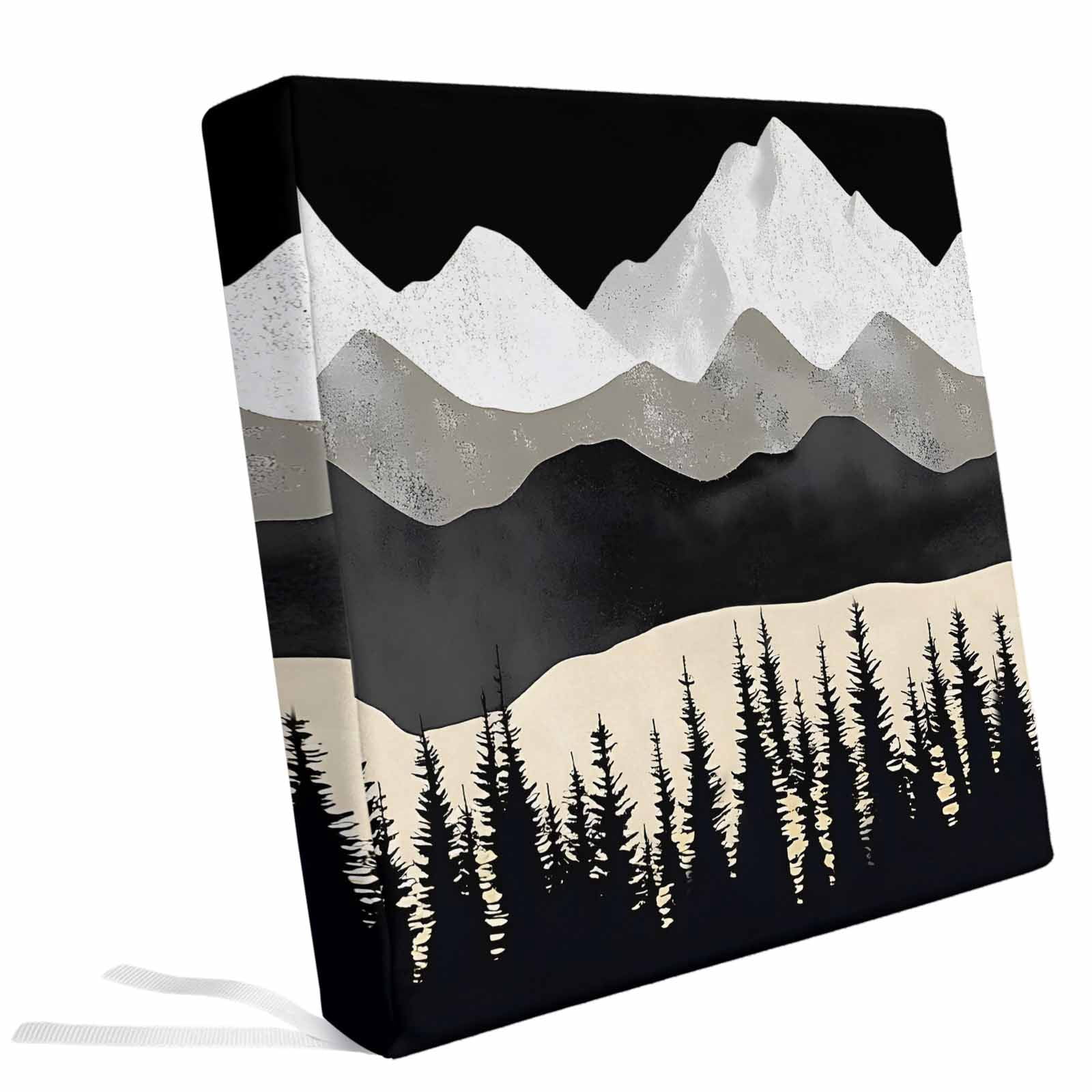 Abstract Forest Mountain Pine Tree Outdoor Seat Cushion Covers Set of 2 ...
