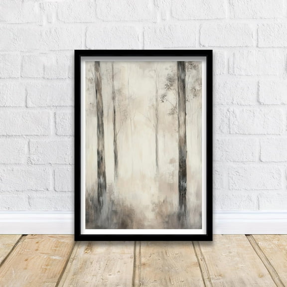 Abstract Forest Wall Print Modern Nature Wall Art Minimalist Woodland Poster for Living Room Bedroom or Gallery Wall Tranquil Home Décor