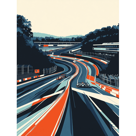 Abstract Formula 1 Racing Canvas Print/Wall ArtSuitable for Living RoomBedroomOfficeGarageGame Room Decoration.