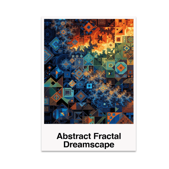 Abstract Fractal Dreamscape Art - Modern Decor Enthusiast - 13x19 Poster Print