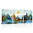Abstract Framed Canvas Wall Art Clearance Geometric Mountain Modern Wall Decor Prints Pictures