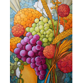 thumbnail image 1 of Abstract Fruit and Wheat Canvas Print, Suitable for Living Room, Dining Room, Kitchen, Bedroom, Office, Entryway, 1 of 8