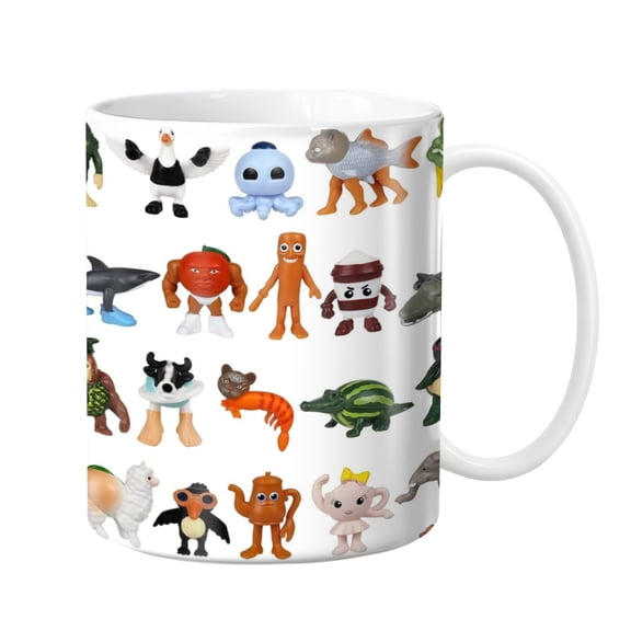 Abstract Funny Ceramic Mug Italian Brainrot Coffee Mug Tralalero Tralala Tung Tung Tung Sahur Coffee Tea Cup Gift for Boys