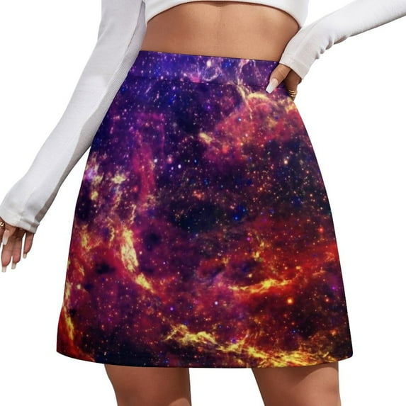 Abstract Galaxy Skirt Women Vincent Starry Night Elegant Mini Skirts High Waist Harajuku