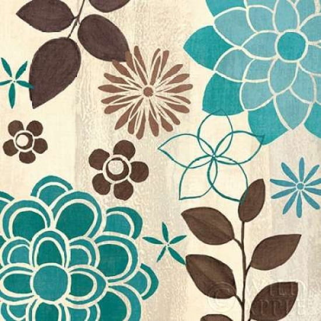 Abstract Garden Blue II Canvas Art - Veronique Charron (24 x 24)
