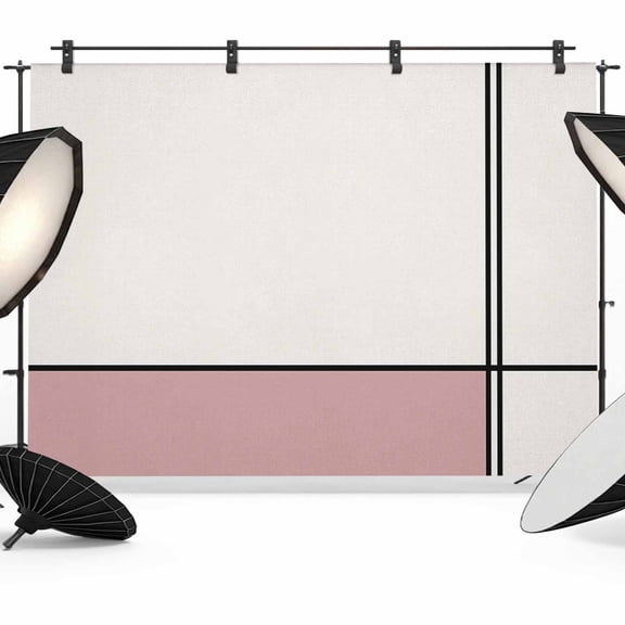 Abstract Gemoetric Backdrop for Photography, Art Pink Color Block Photo Backdrop Portrait Background Party Banner Photo Backgrounds for Studio Booth Props, 8x6ft