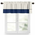 thumbnail image 1 of Abstract Gemoetric Valances for Windows, 54 x 18in, Art Navy Blue Color Block Rod Pocket Kitchen Valance Curtain Light Filtering Window Treatments for Living Room Bedroom, 1 Panel, 1 of 7