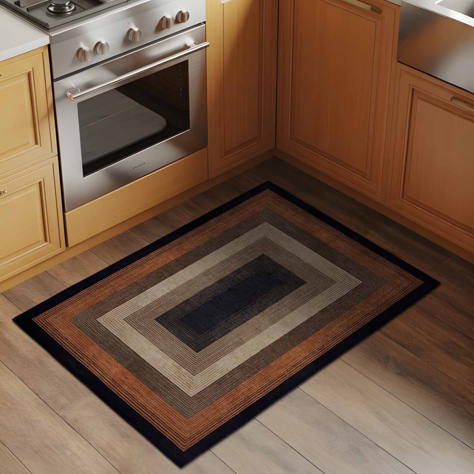 Abstract Geometric 2x3 Rug for Entryway Front Door Kitchen Sink Area ...