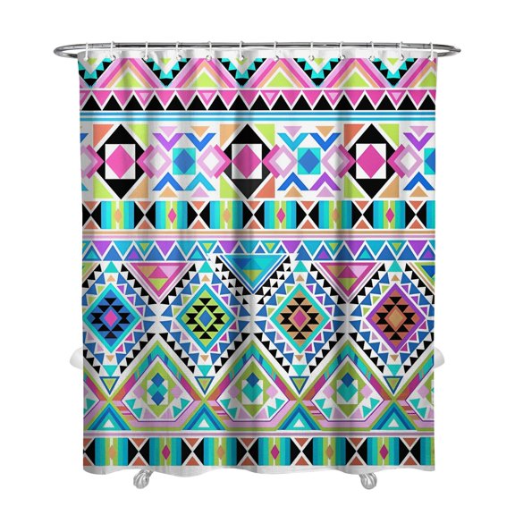Abstract Geometric 72x84 Shower Curtain Waterproof Fade-Resistant Bathroom Decor