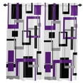 Abstract Geometric Art Black Purple Curtain Home Decoration Living Room