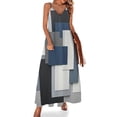thumbnail image 1 of Abstract Geometric Art Blue Black Grey Sleeveless Dress Dresses Women Summer Women's Summer Clothing, 1 of 9