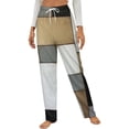 thumbnail image 1 of Abstract Geometric Art, Gray Black Gold Winter Female Pants Flannel High Waist Women Pants Lady Warm Straight Leg Plush Trousers, 1 of 7
