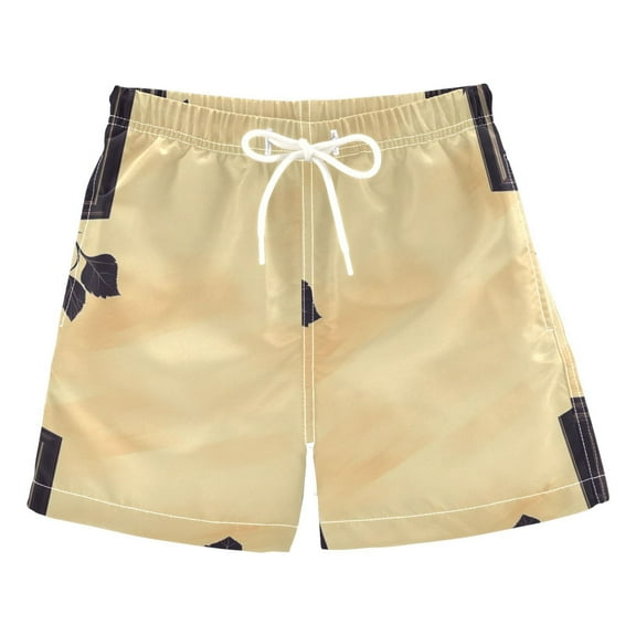 Abstract Geometric Arts Boys Swim Trunks Quick Dry Boy Swim Shorts for 3-14 Years
