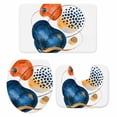 thumbnail image 1 of Abstract Geometric Bathroom Rugs Set Blue Red Orange Modern Minimalist Non Slip Absorbent Soft Bath Mats 3 Piece Set with Bathroom Rug, U-Shaped Floor Mat, Toilet Seat Cover Large Size, 1 of 9