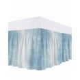 thumbnail image 1 of Abstract Geometric Bed Skirt Ombre Sky Blue Brush painting Bed Skirts California King Size 16 Inch Drop, Wrap Around Dust Ruffle&nbsp;Bedskirt with Adjustable Elastic Belt for Queen Size Beds, 1 of 7