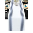 thumbnail image 1 of Abstract Geometric Blue Stripe, Table Runner White Backdrop Tablerunners 18 x 72 Inch, Table Decorations Tabletop Scarf for Summer Gathering Holiday Farmhouse Kitchen Dining Decor, 1 of 6