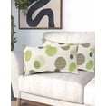 thumbnail image 1 of Abstract Geometric California King Pillow Case - Microfiber Bed Throw Pillow Covers, Farmhouse Vintage Polka Dot Green Decorative Lumbar Pillow Cover with Envelope Closure for Sofa/Travel 20"x40", 1 of 6