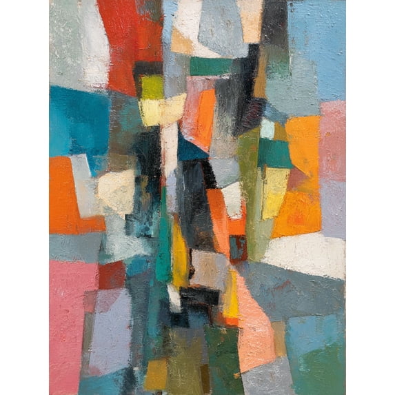 Abstract Geometric Canvas Art, Modern Textured, Suitable for Living Room, Bedroom, Dining Room, Kitchen, Office, Hotel, Hallway