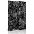 View of Abstract Geometric Canvas Wall Art for Living Room, Dark Gray ...