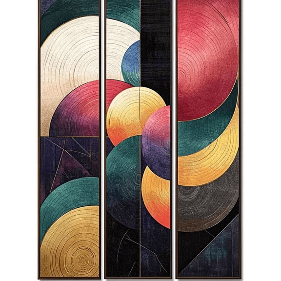 Abstract Geometric Circle Canvas Wall ArtSuitable for Living RoomDining RoomOfficeHotel Decoration