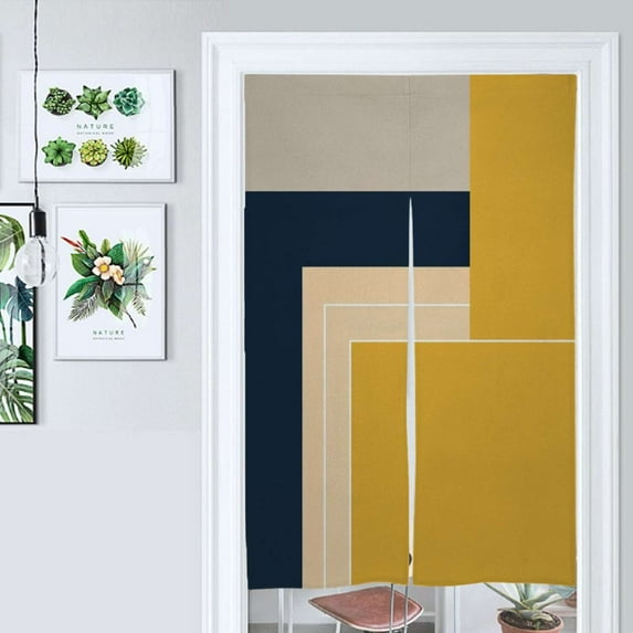 Abstract Geometric Color Block Art Door Curtain Nordic Living Room DoorCurtain Porch Partition Curtain Kitchen Rative Half Curtain