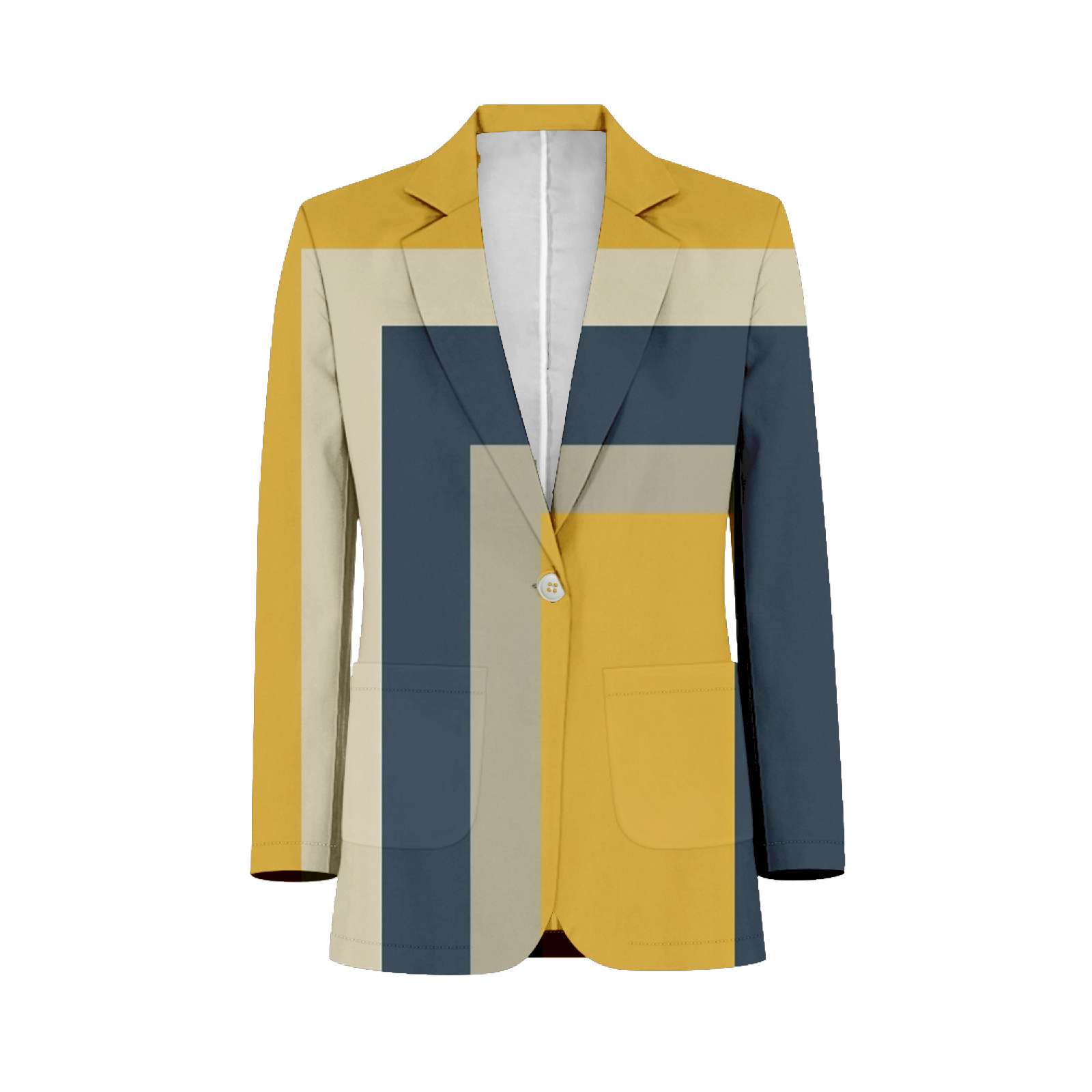 Abstract Geometric Color Block Design Mens Suits Shawl Collar Slim Fit ...